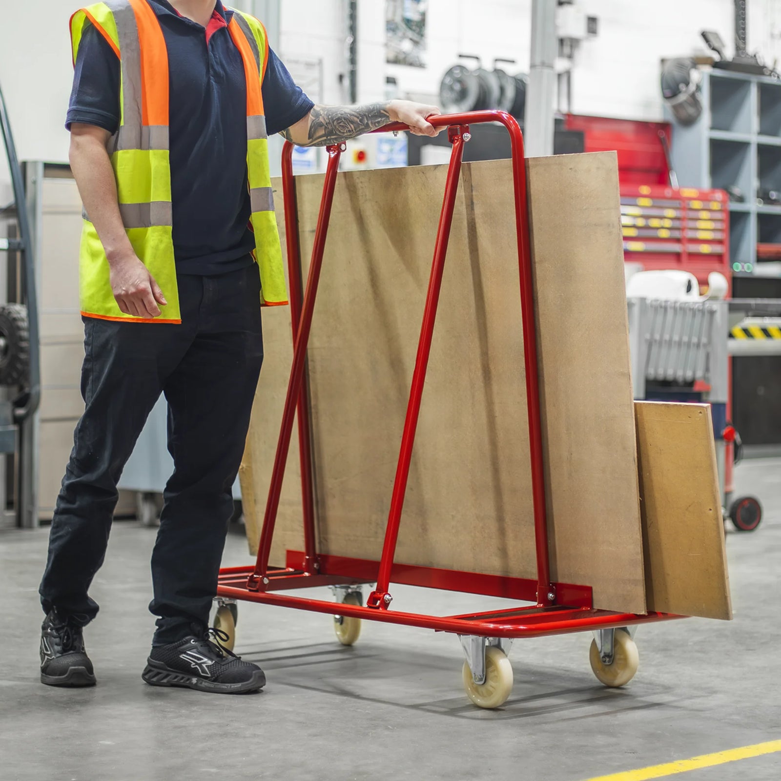 Sealey Plasterboard Trolley Large Sheet Handling 800kg Capacity