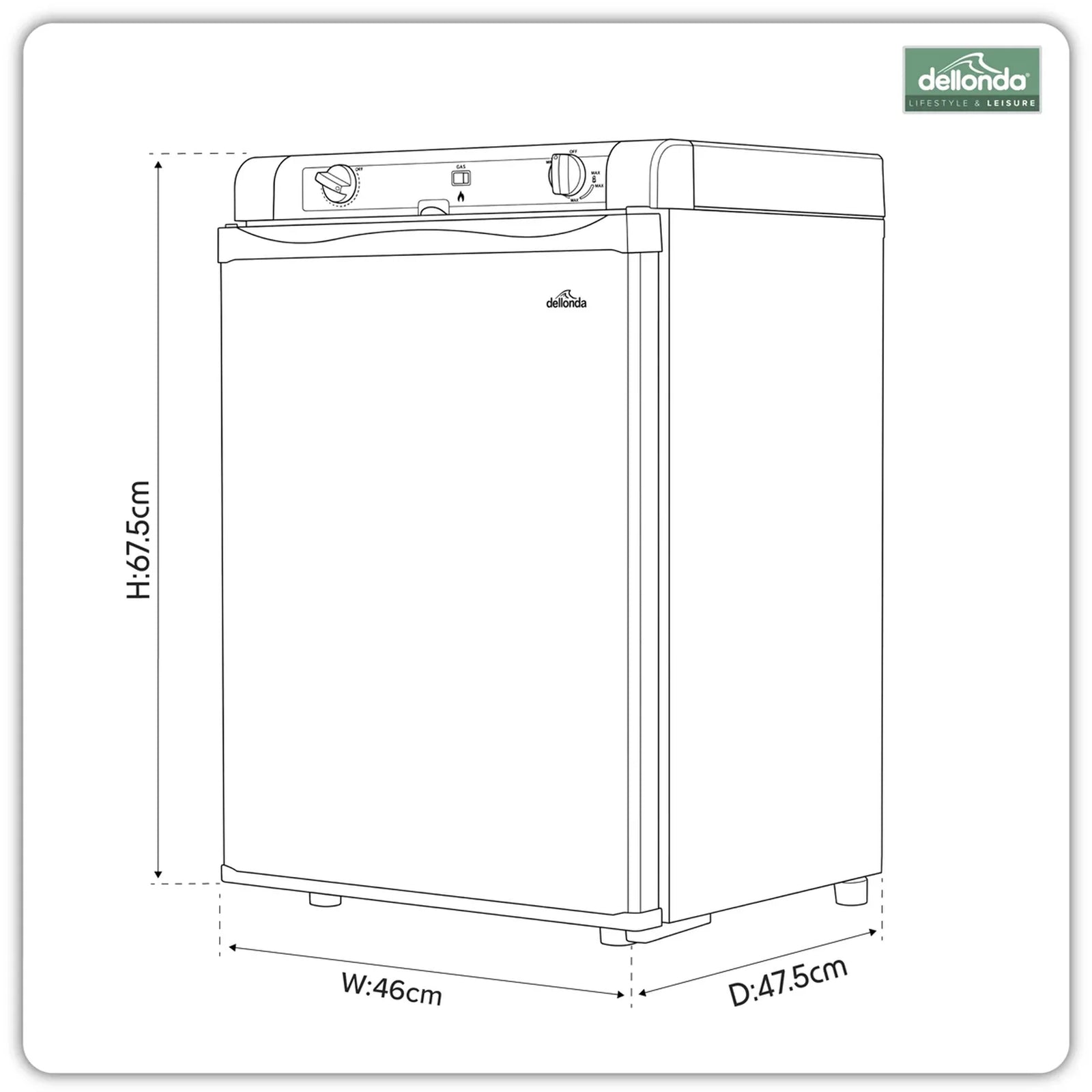 Sealey Dellonda 3-Way Fridge 60L - DL159