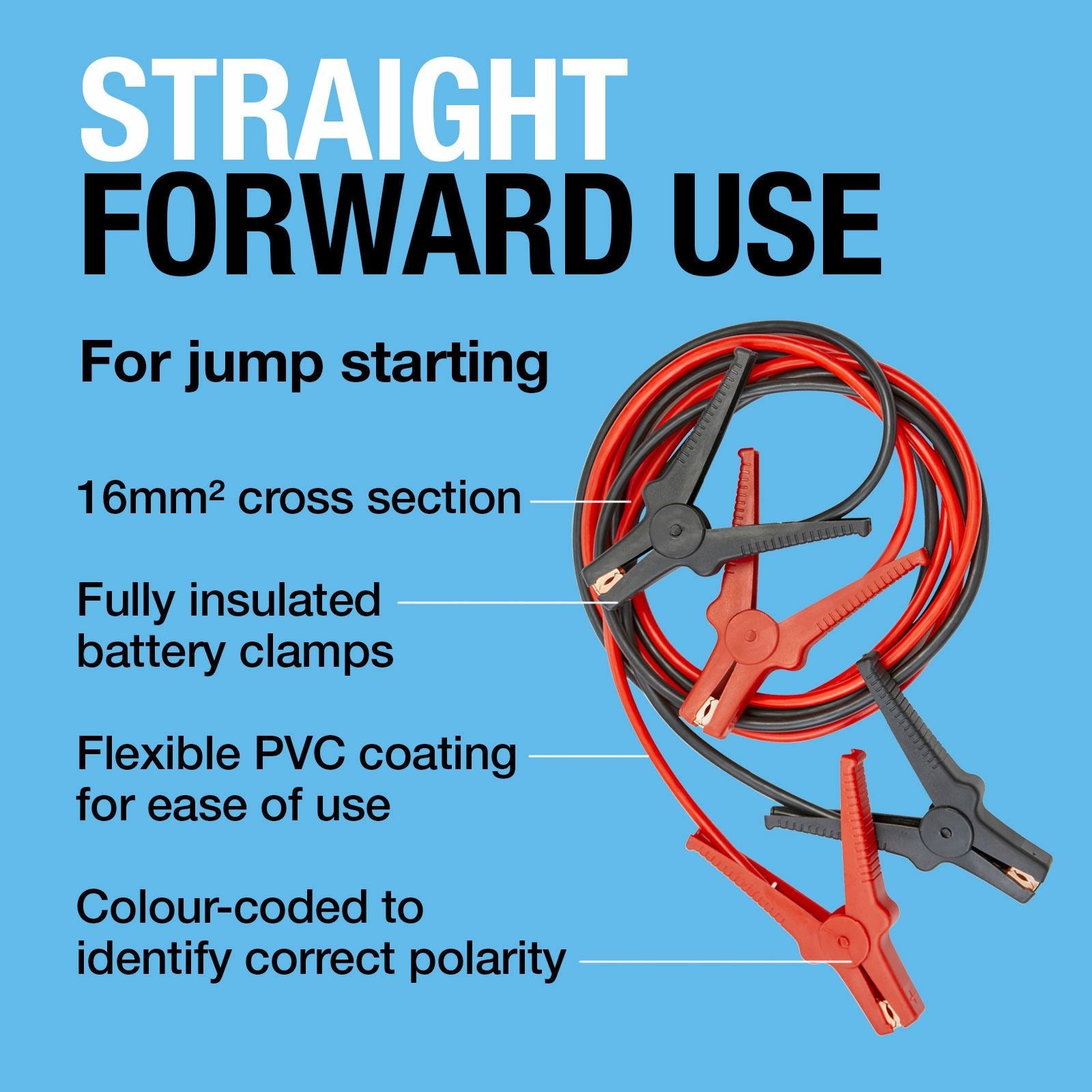 Ring Automotive - RBC160 Insulated Jump Leads, 300A, 3m