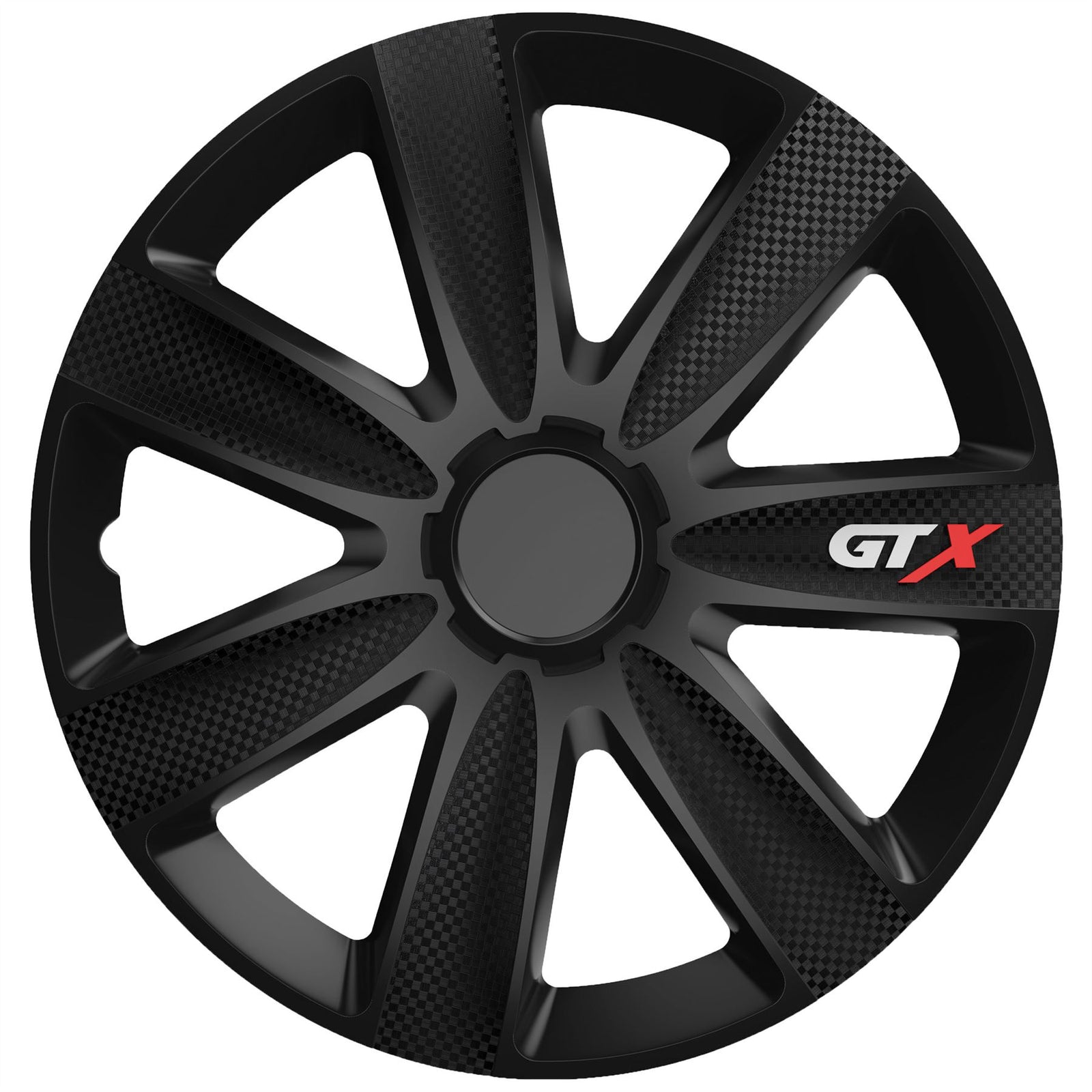 4x Wheel Trims Hub Caps 16" Covers Black