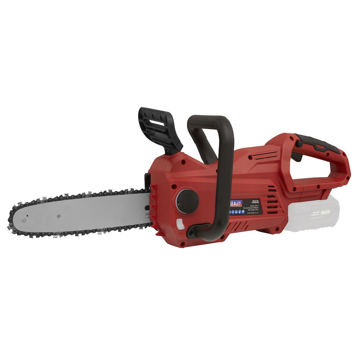 Sealey Cordless Chainsaw 25cm 20V SV20 Series Kit  2 Batteries CP20VCHSKIT