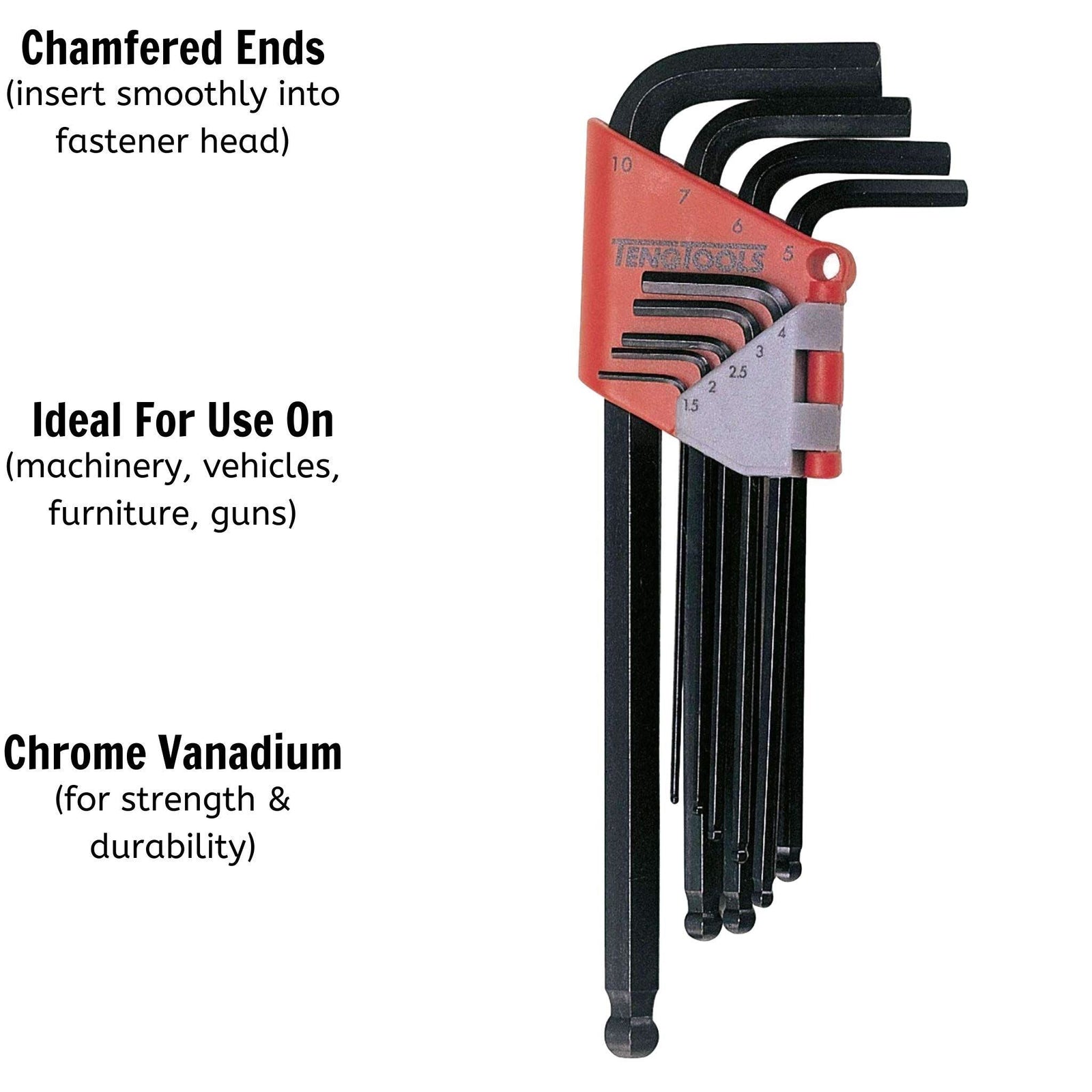 Teng Tools Ball Point Hex Key Set A 9 Pieces