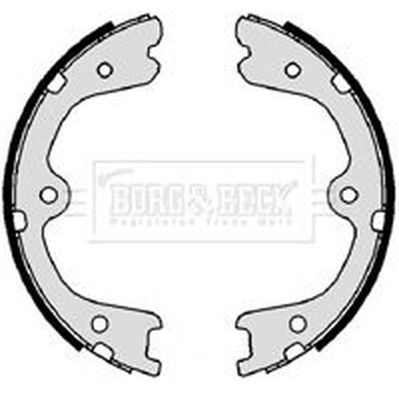 Borg & Beck Parking Brake Shoe Set BBS6425