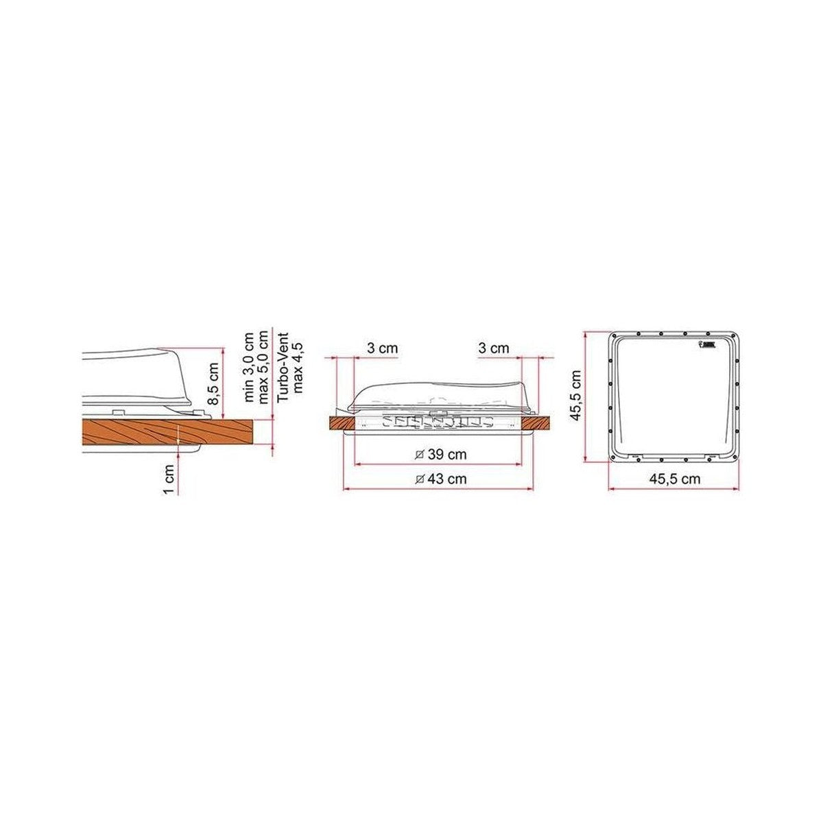 Fiamma Turbo Vent Premium White 03624H02-