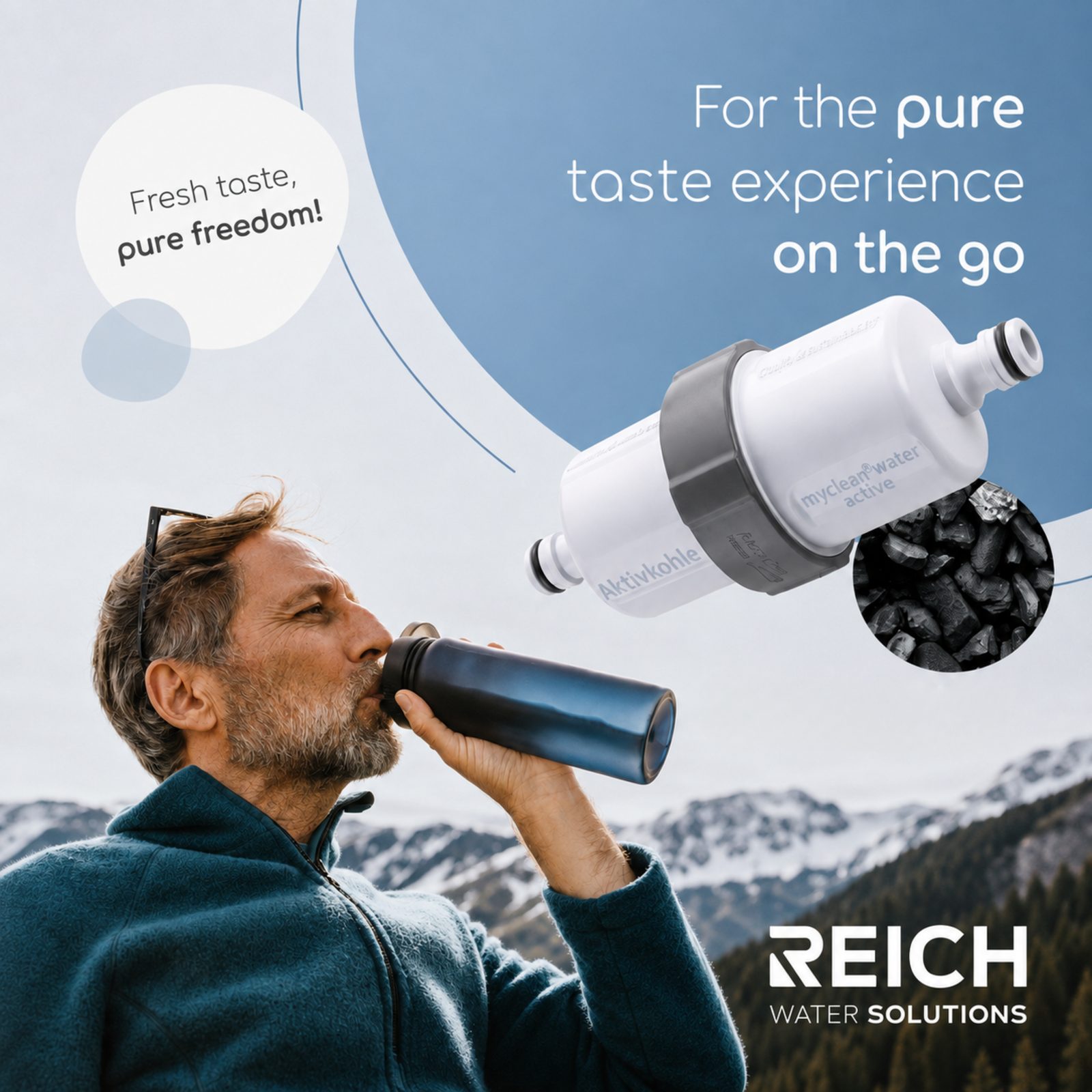 REICH GAS SUPPLY BOX, LOCK & VALVE - LIGHT GREY