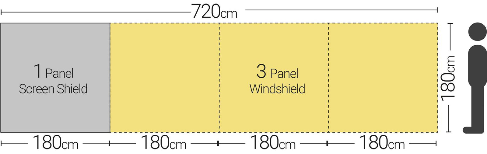 Quest Screen Shield  Windbreak (1 panel)