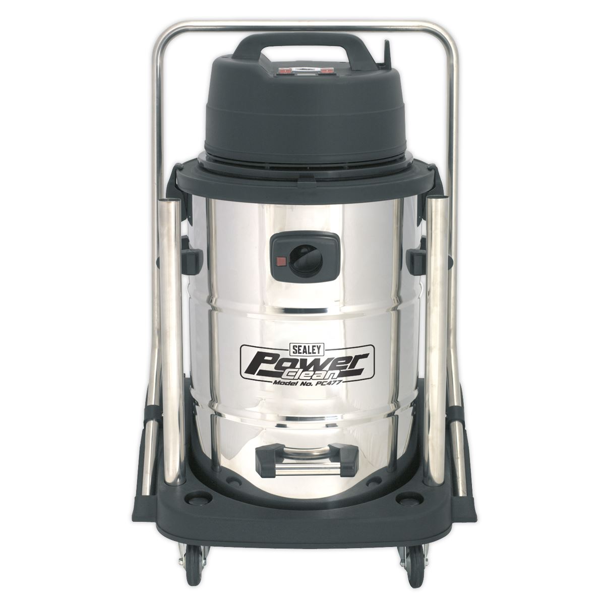 Sealey Vacuum Cleaner Industrial Wet & Dry 77L Stainless Steel Drum with Swivel