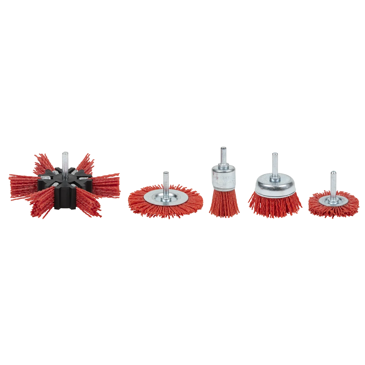 Sealey Nylon Filament Brush Set 5 Piece Ø50mm, Ø75mm, Ø100mm