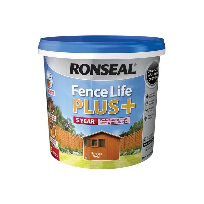 Ronseal Fence Life Plus+ Harvest Gold 5 litre