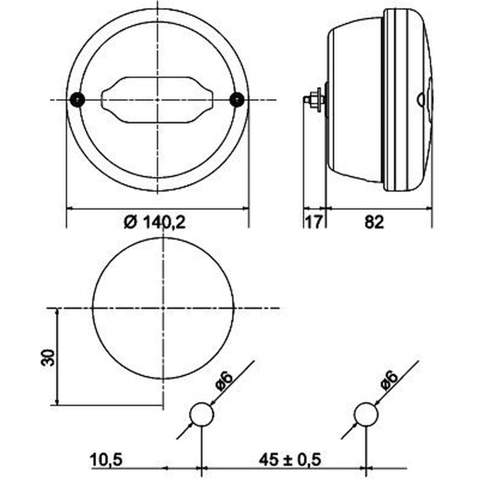 Hella Tail Light / Lamp P21W Right 2SD 013 155-021