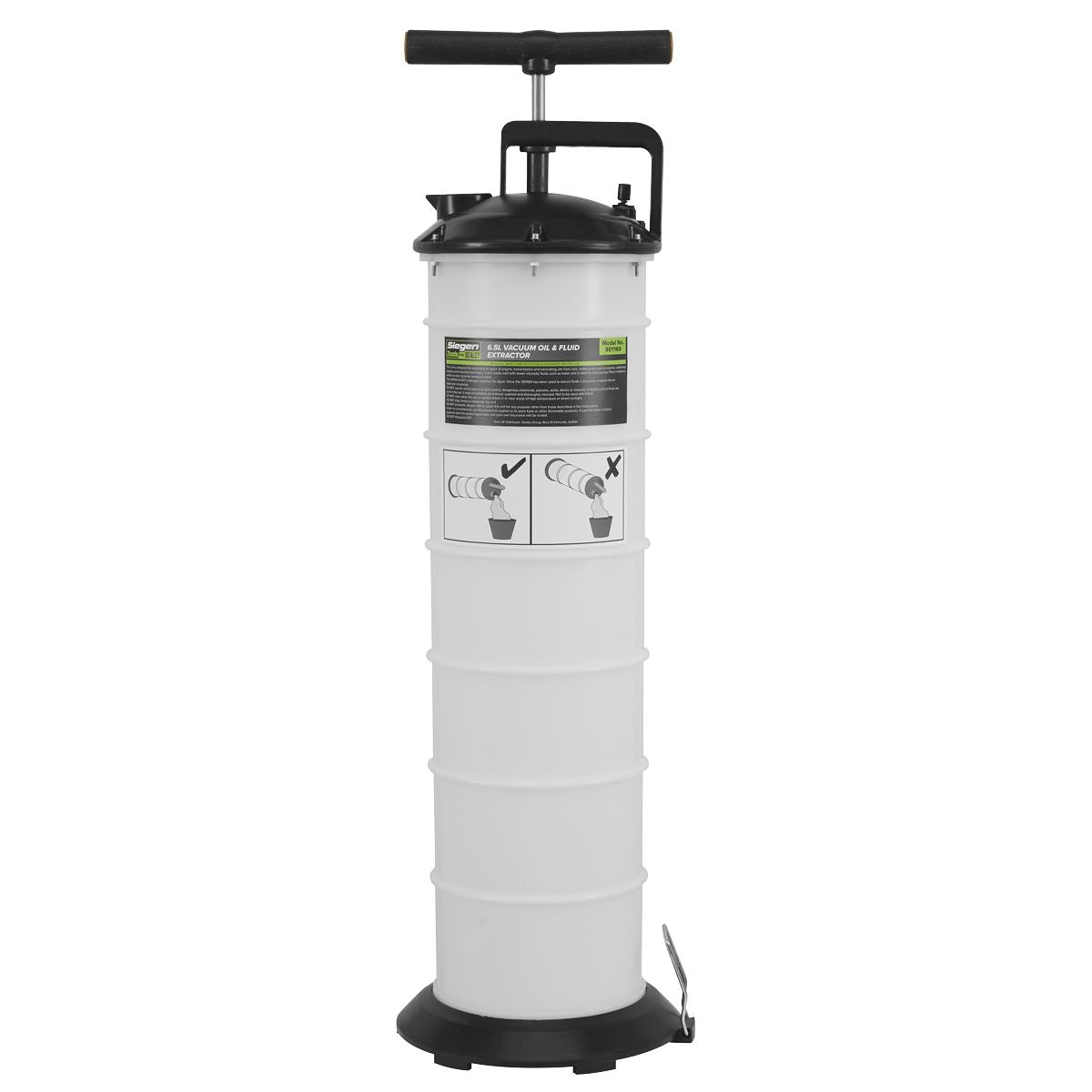Seigen by Sealey Vacuum Oil & Fluid Extractor Manual 6.5L S01169