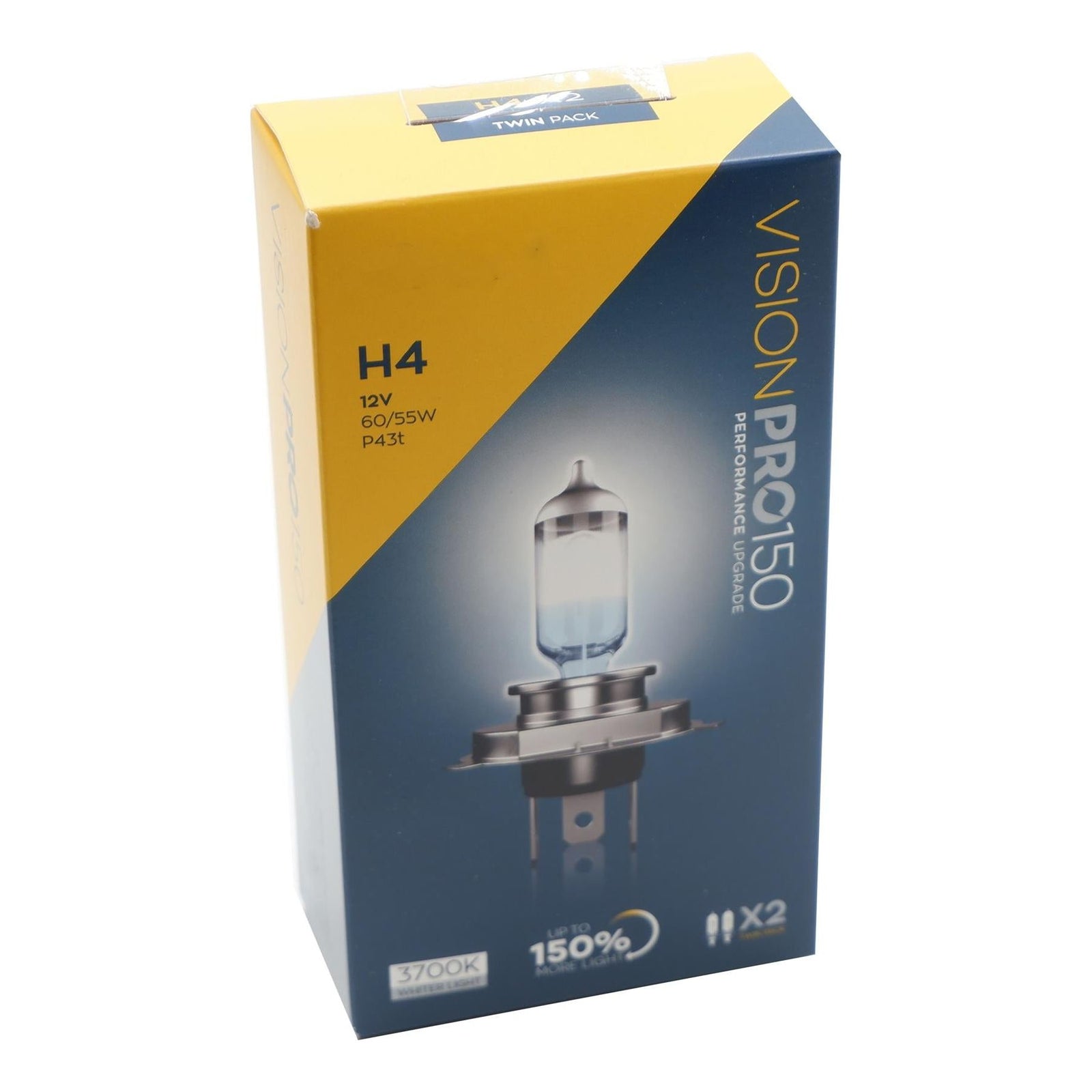 Elta H4 White 472 Visionpro 150% Upgrade Car Headlight Bulbs 12v 55w Two Pack