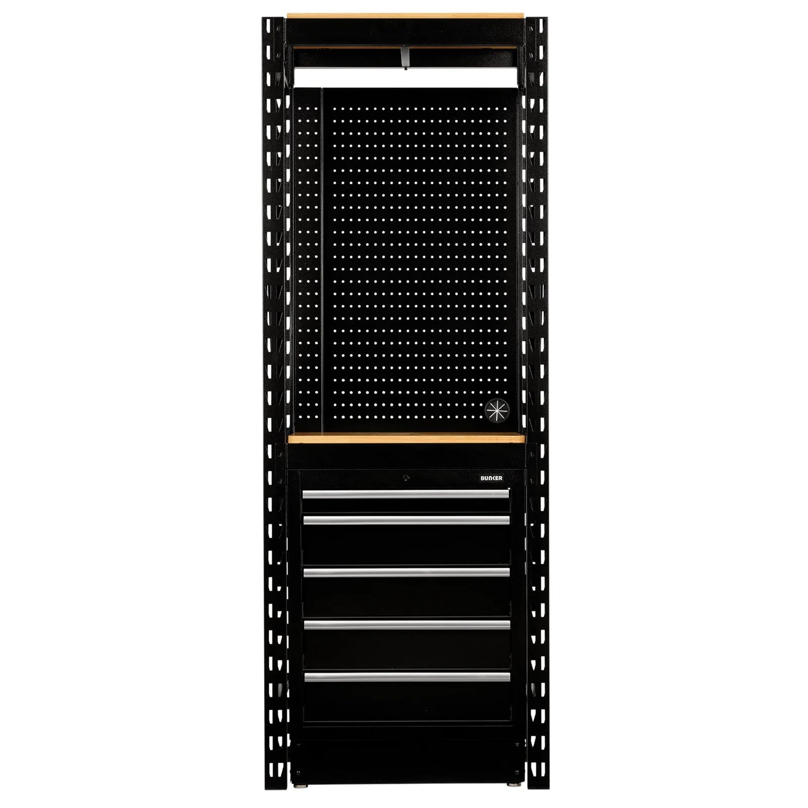 BUNKER 13 Piece Modular Storage Combo 2 Tier Racking with Hardwood Shelving