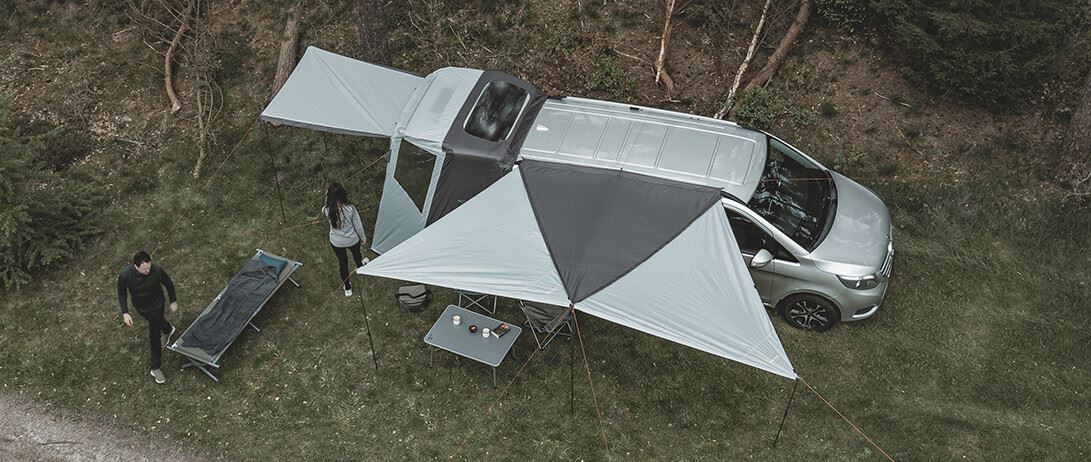 Easy Camp Lom Tri Campervan Canopy Grey Sun Shade