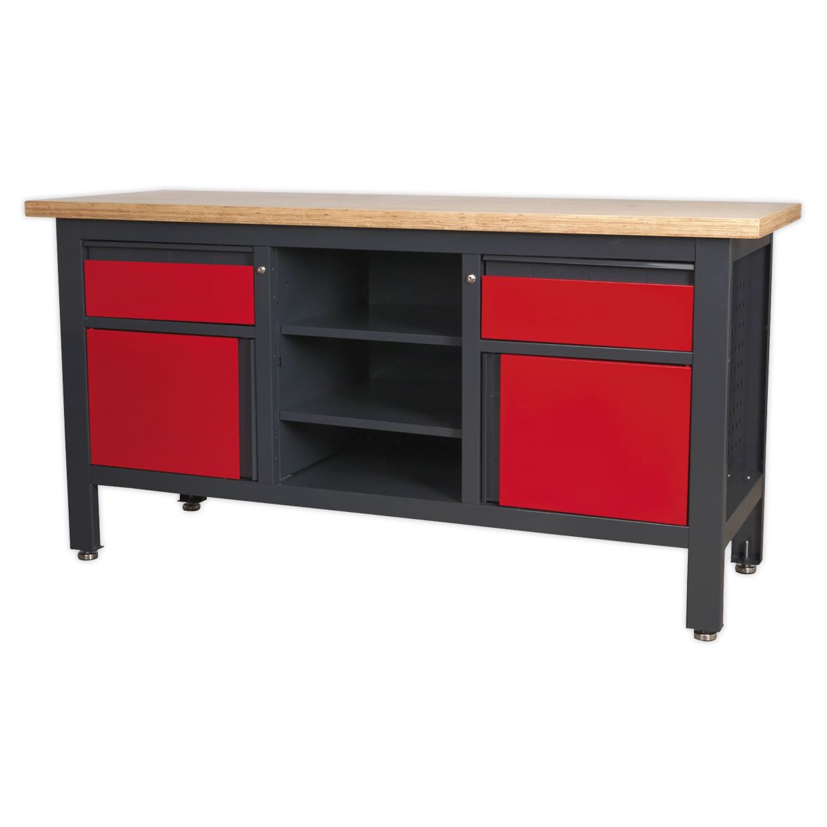 Sealey Workstation with 2 Drawers 2 Cupboards & Open Storage AP1905A