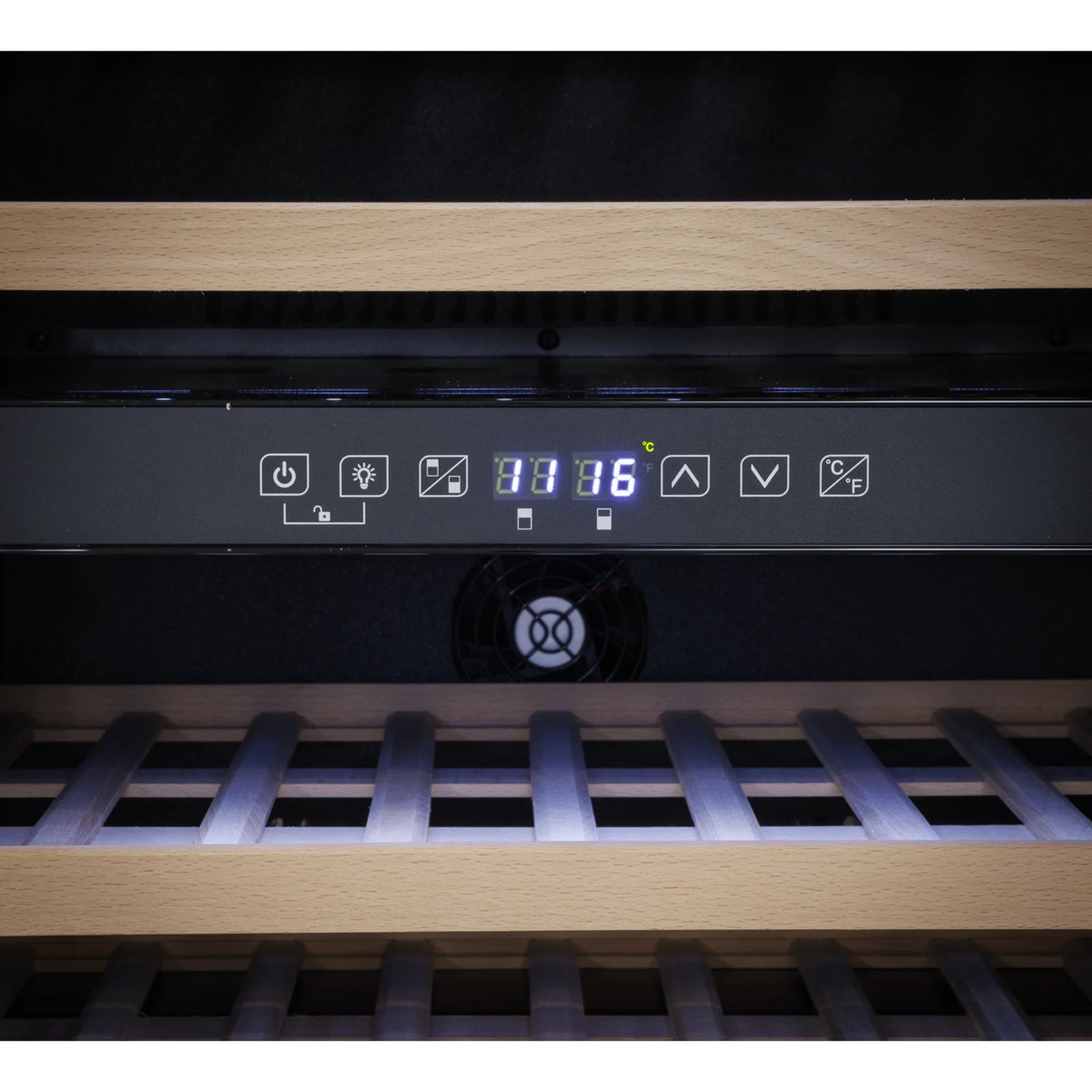 Baridi Wine Cooler 57 Bottles Dual Zone DH118 Black