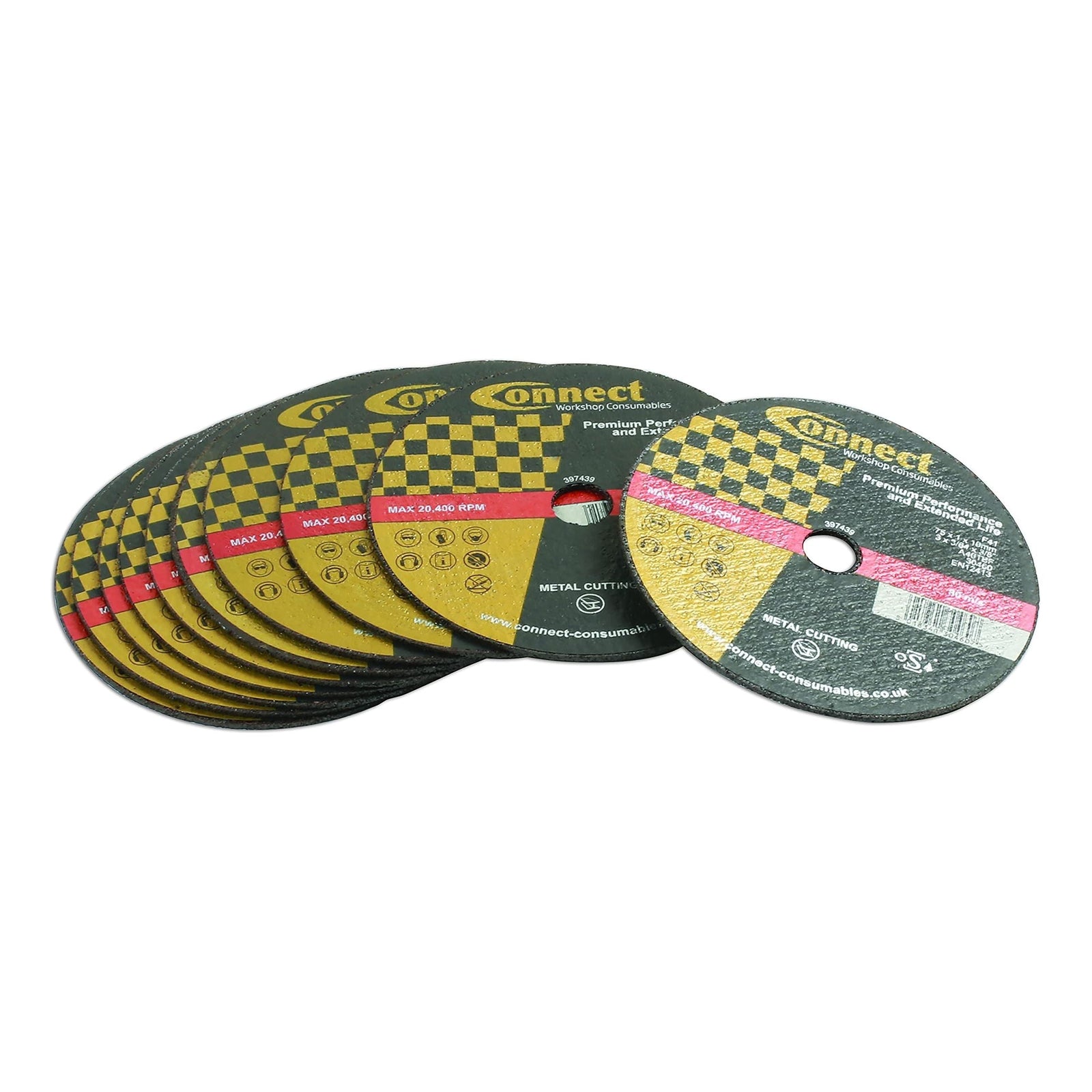 Connect Extra Thin Cutting Discs 75mm x 1.0mm 10pc 30460