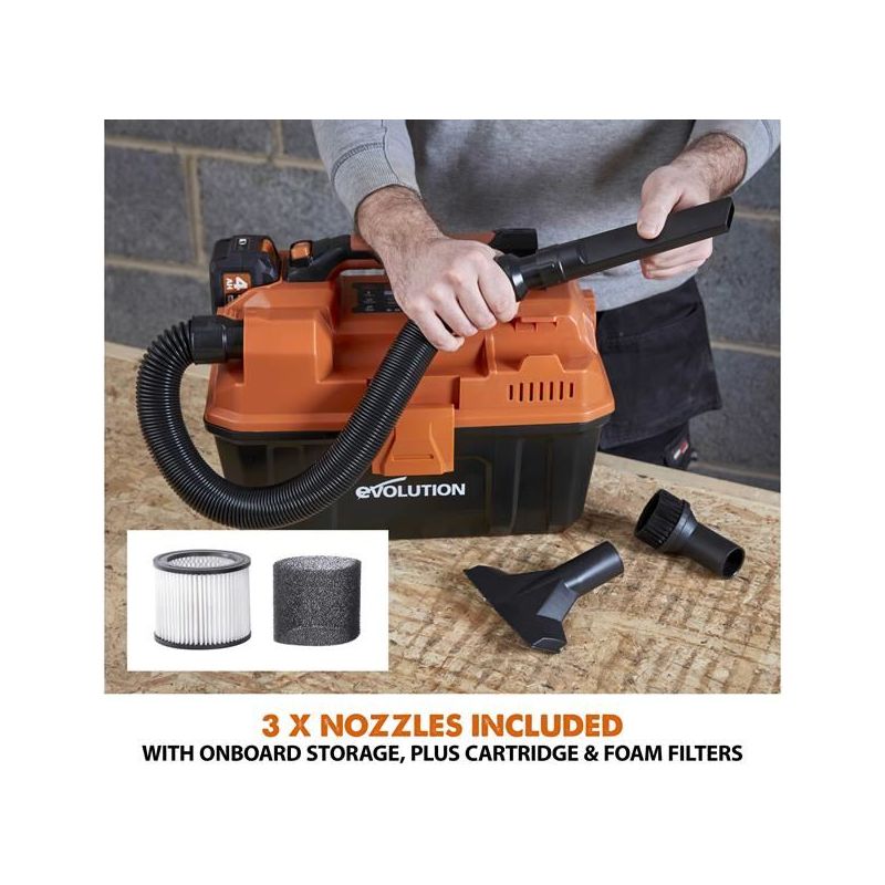Evolution R11VAC-Li EXT Wet & Dry Vacuum Cleaner 18V 1 x 4.0Ah Li-ion