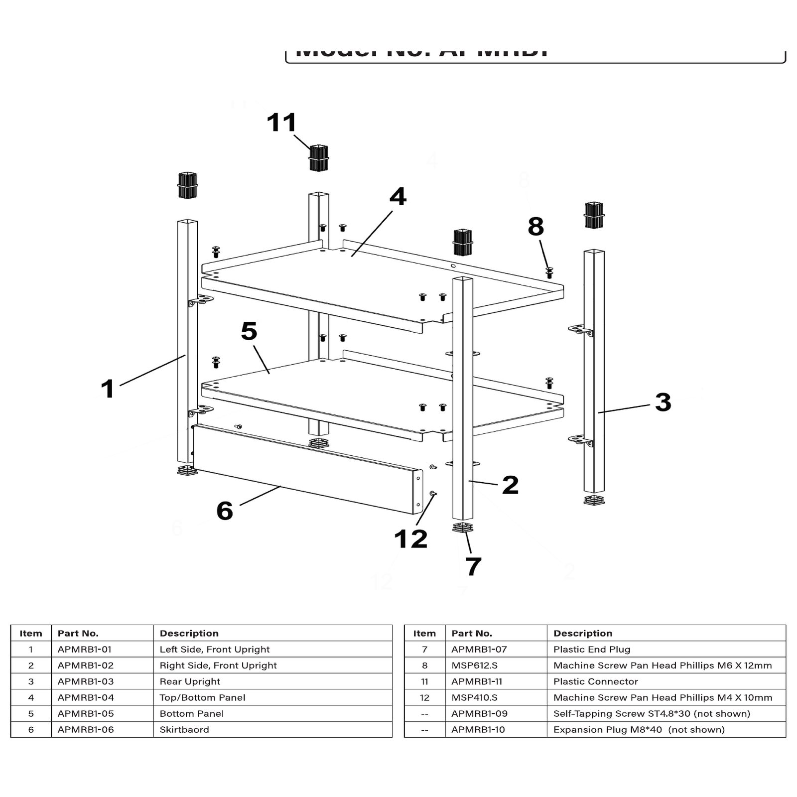 Sealey Bottom Panel APMRB1-05