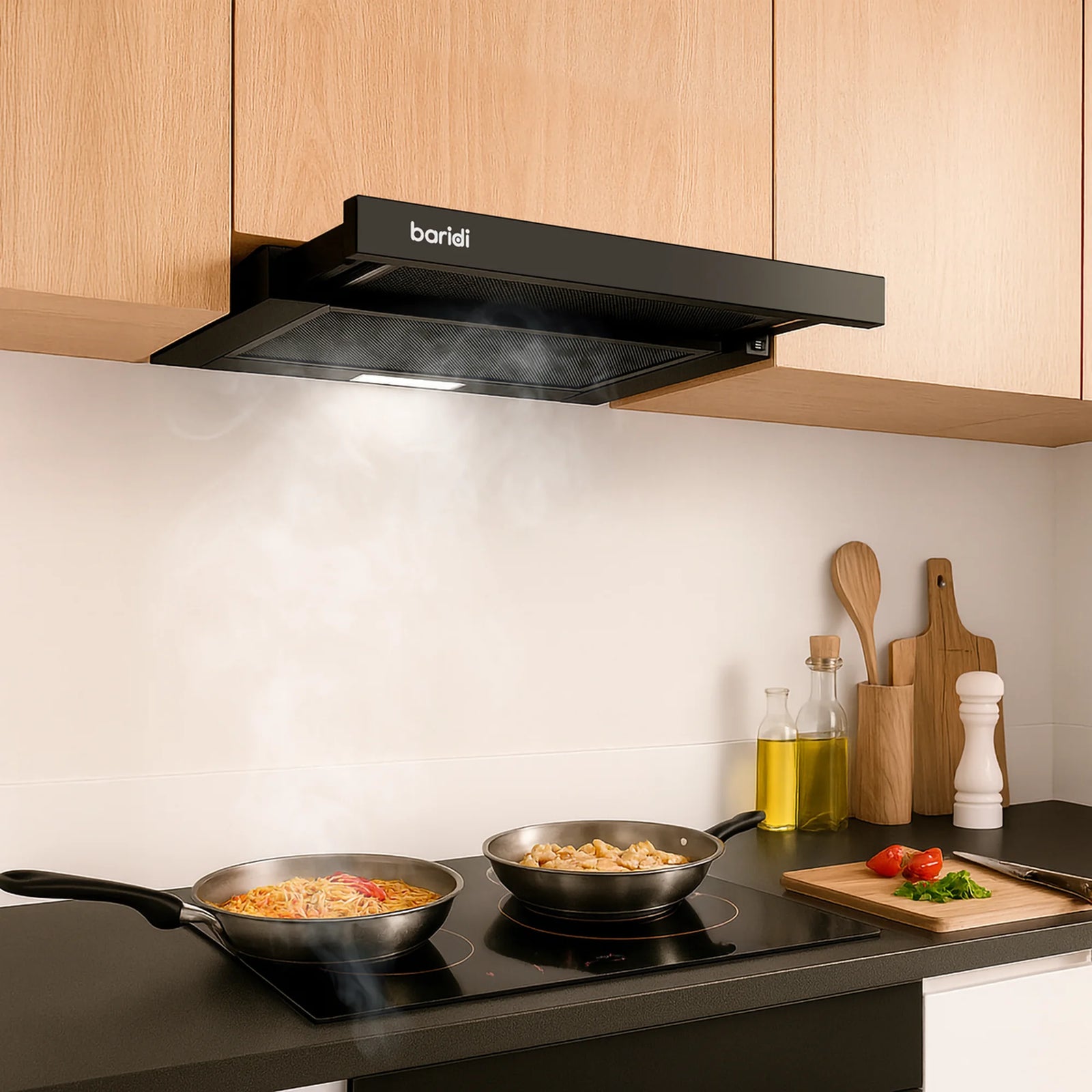 Baridi Wall Mounted Cooker Hood 60cm - 33W Power