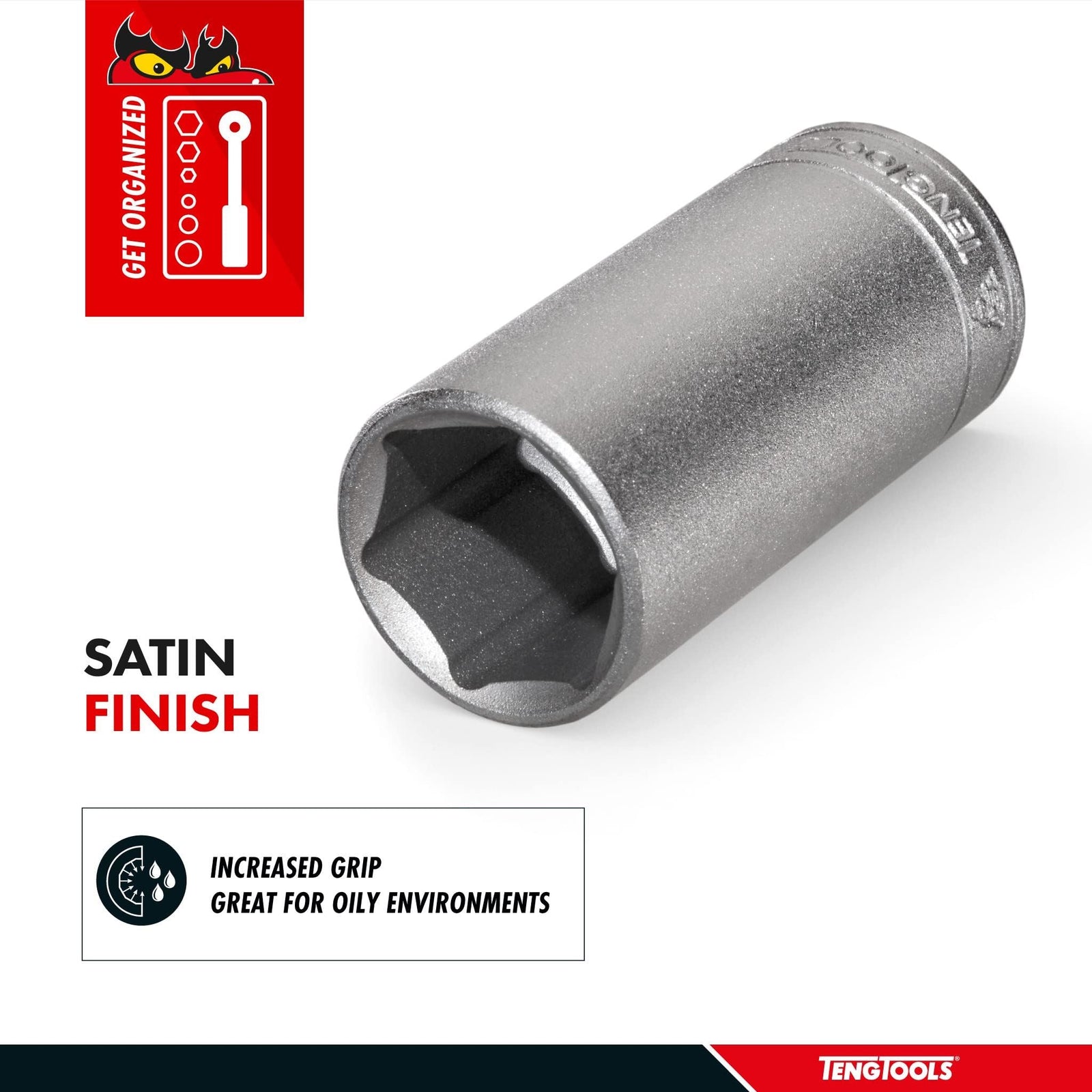 Teng Tools 3/8" Deep Socket 6 pt AF 7/16"