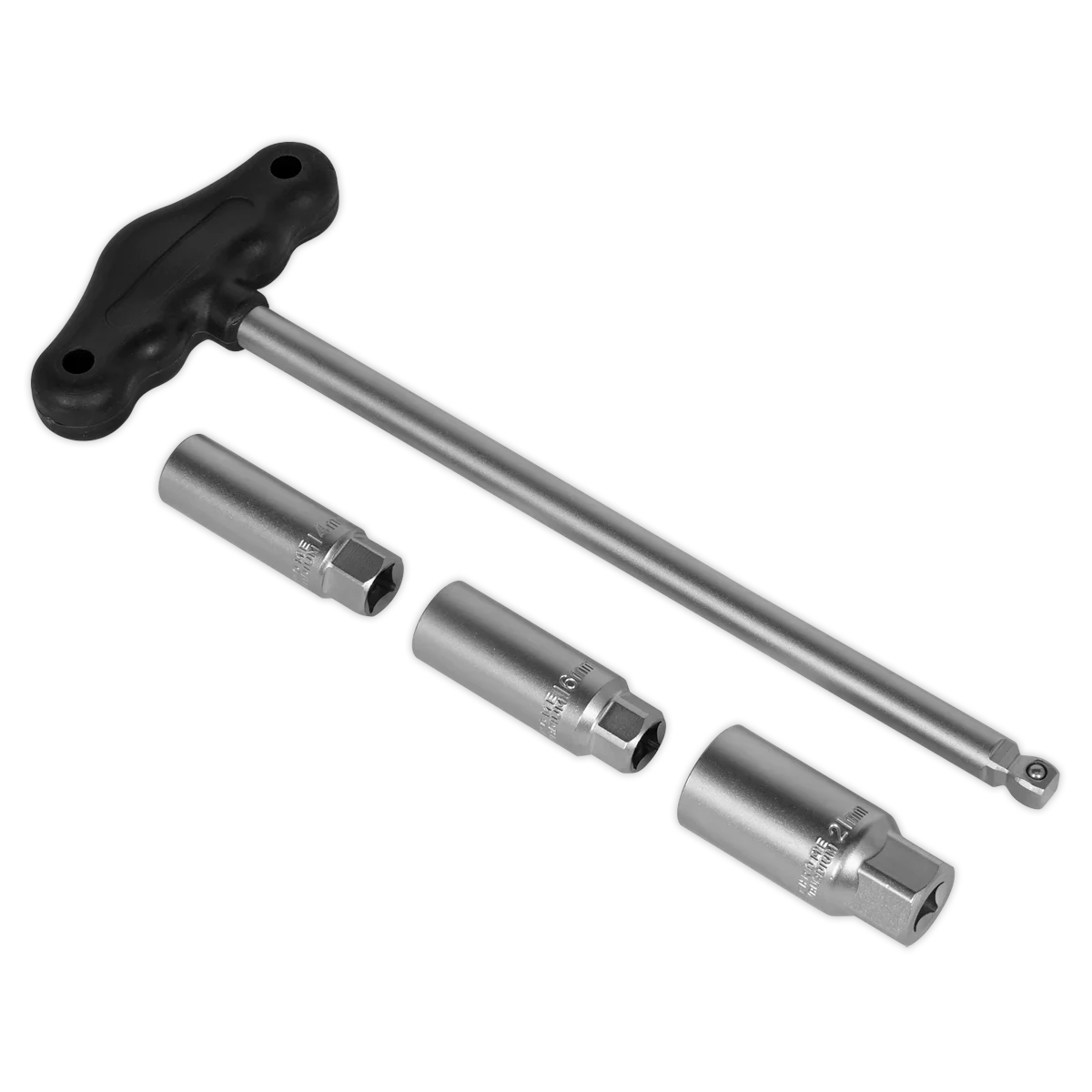 Sealey T-Bar Spark Plug Socket Set 3/8" Drive 4 Piece
