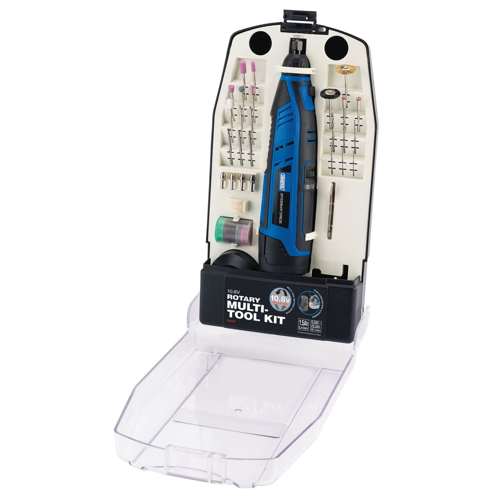 Draper Storm Force  10.8V Power Interchange Rotary Multi-Tool Kit, 1 x 1.5Ah Bat