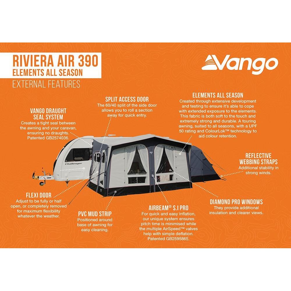 Vango Riviera Air 390 Elements TC Caravan Awning
