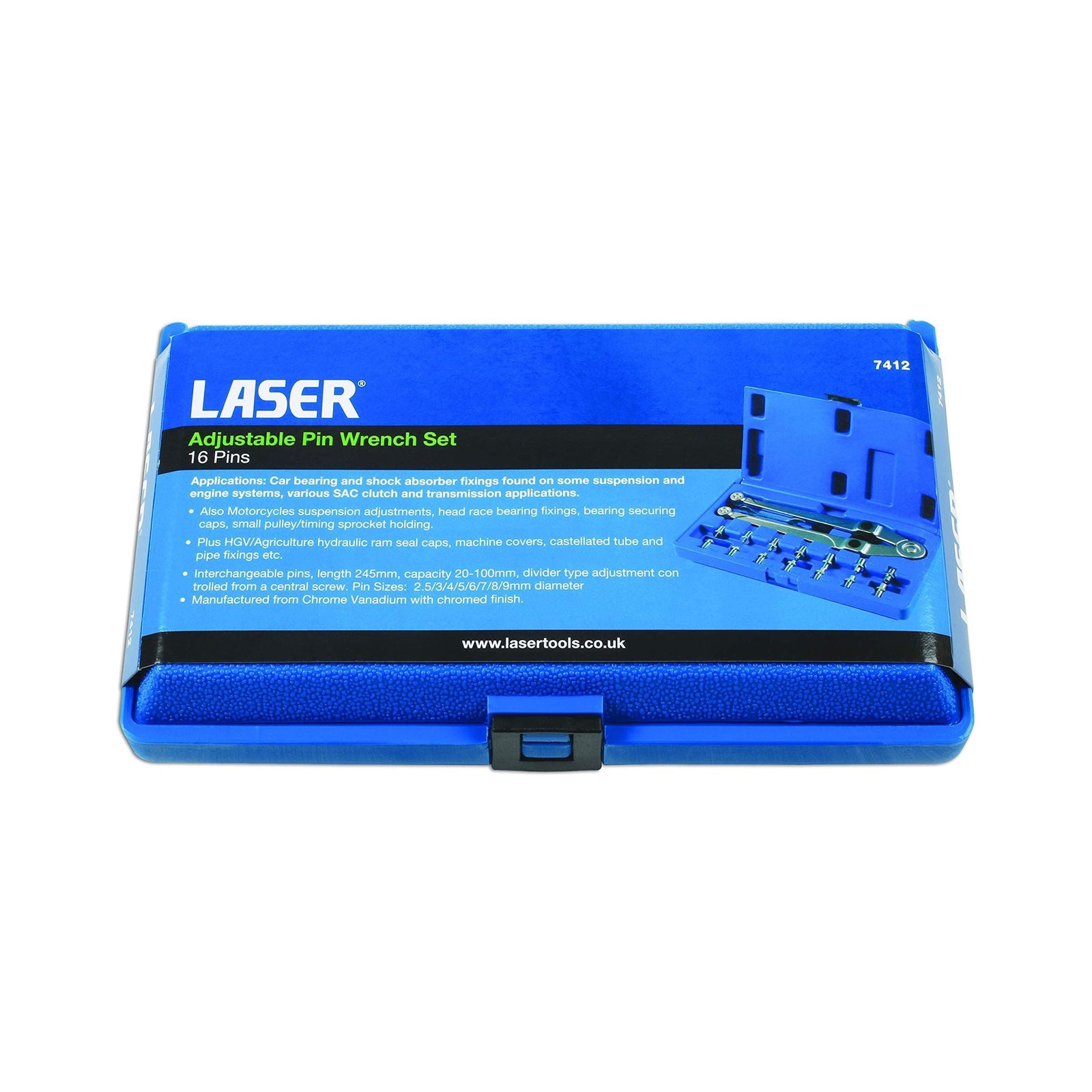 Laser Adjustable Pin Wrench Set 7412