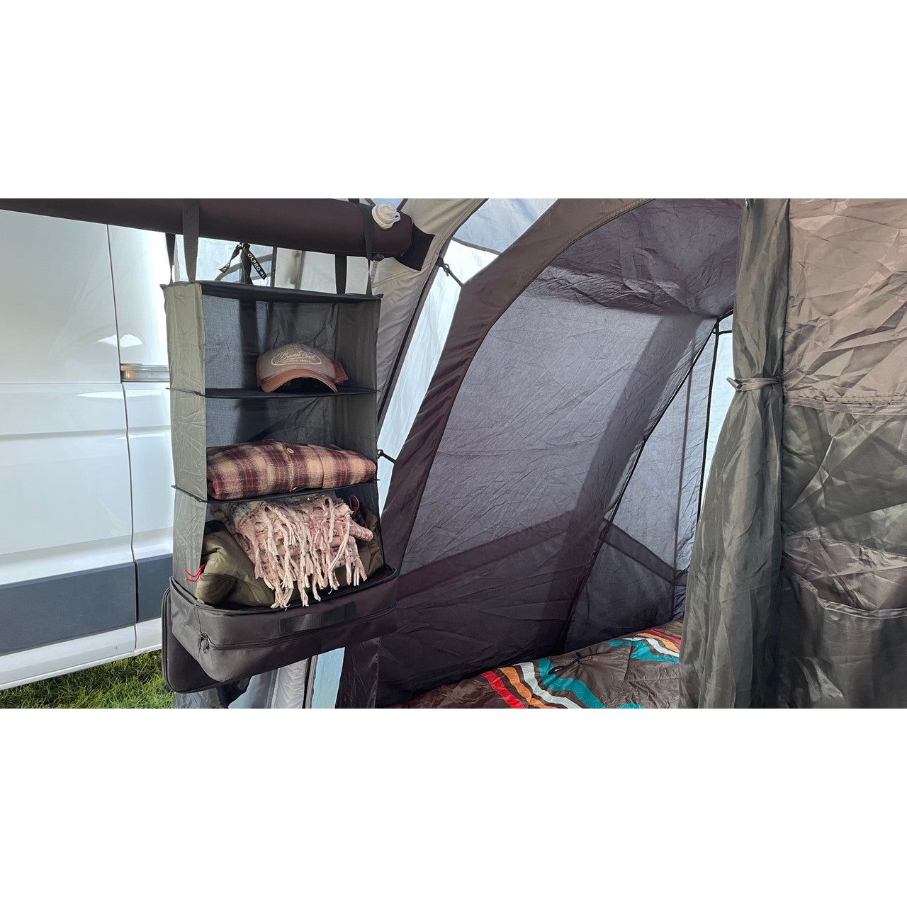 Olpro Camping Organiser with Shelves and Storage Bag