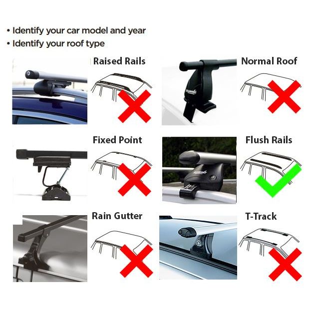 Summit Roof Rack Locking Cross Bars SUP-957B