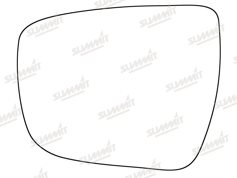 Summit Stick-On Standard Mirror Glass fits Nissan Qashqai 14 on LHS