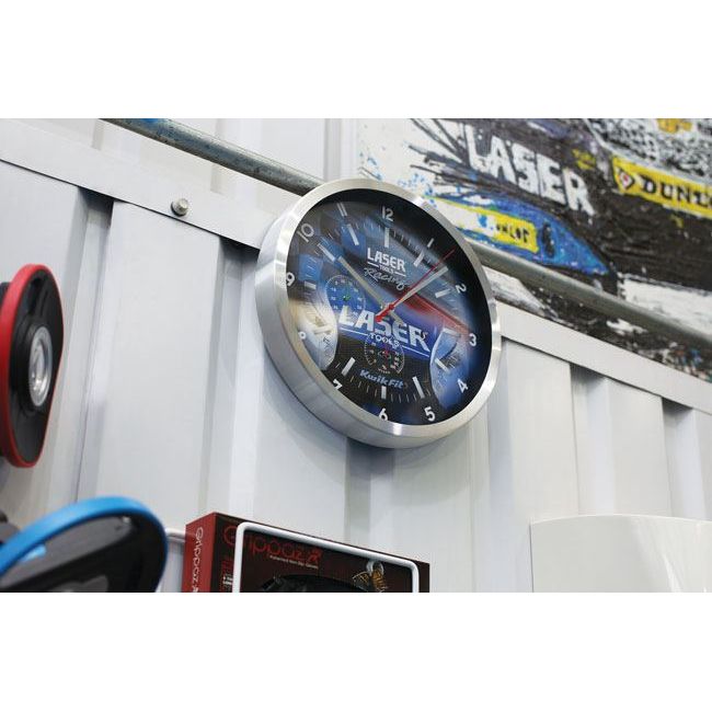 Laser Laser Tools Racing Wall Clock 8346
