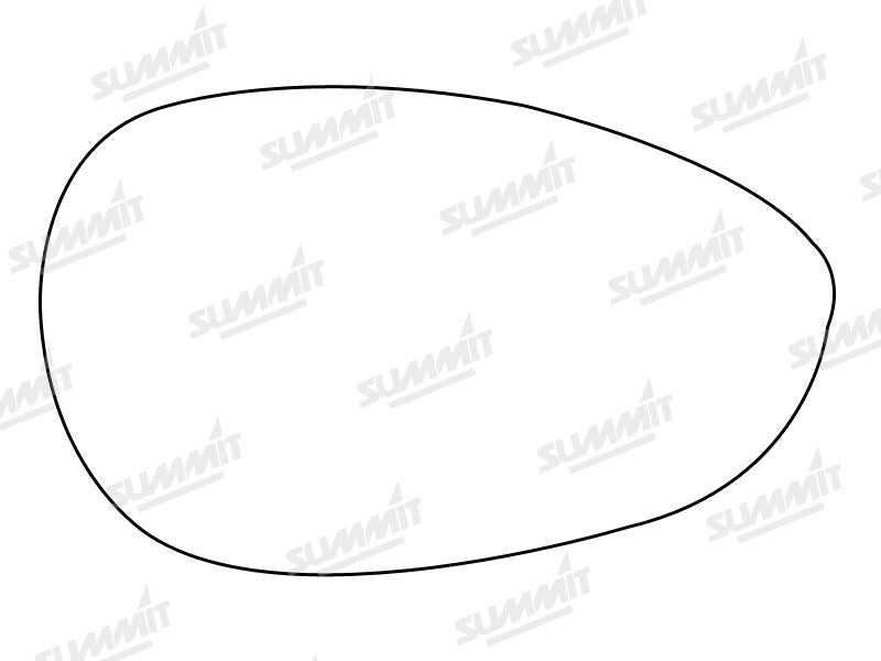 Summit Non-Heated Base Plate With Standard Mirror Glass fits Fiat 500 Punto 05 on RHS