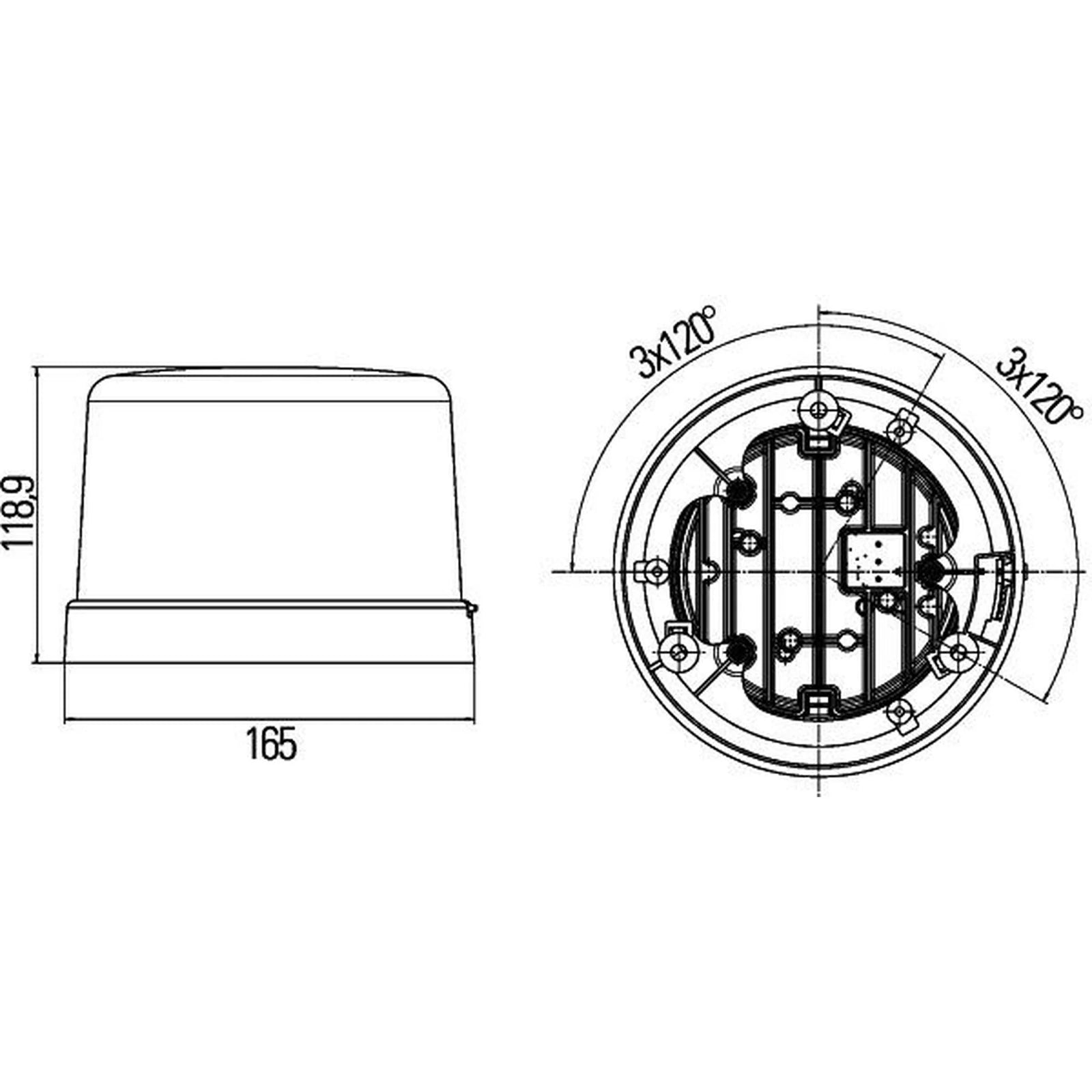 Hella Rotating Beacon Wide High 2RL 011 484-101