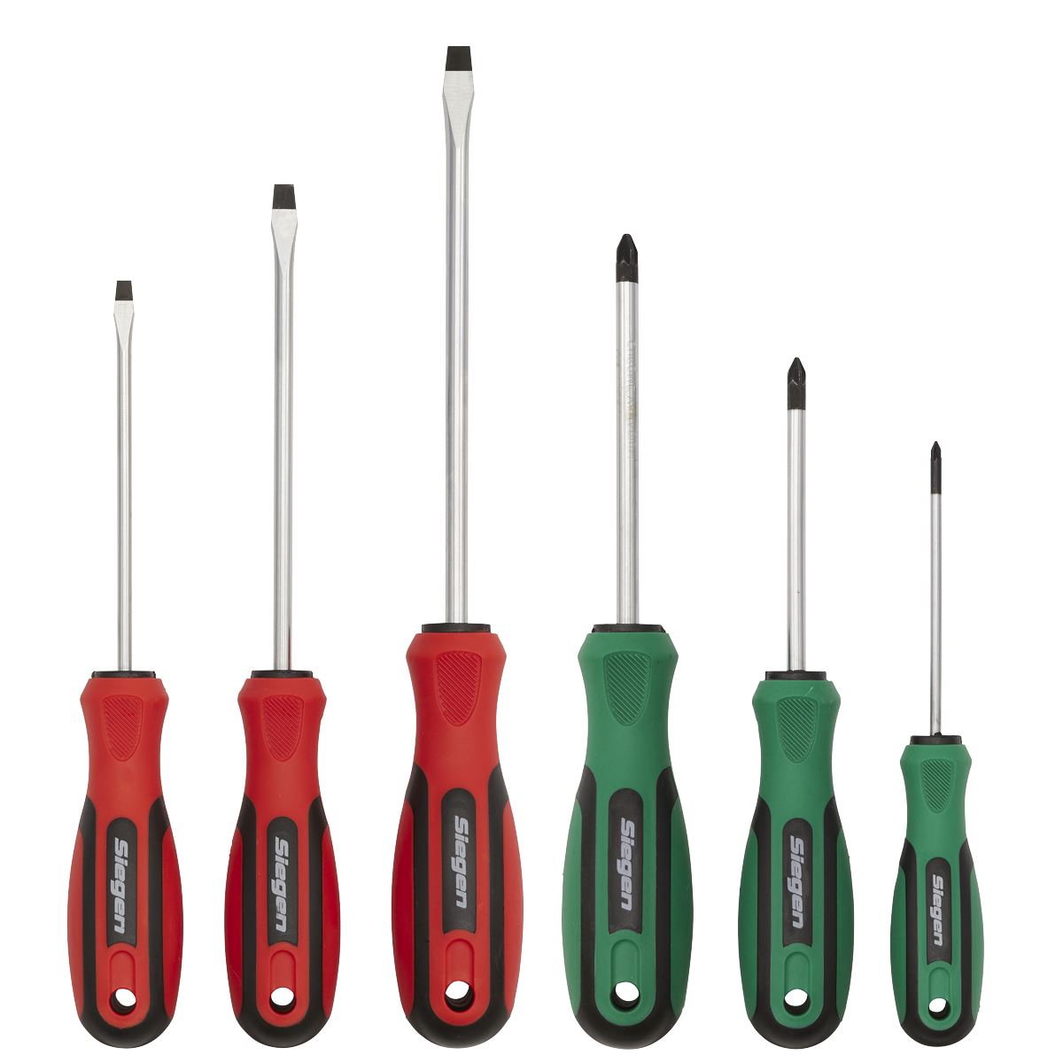 Seigen by Sealey Soft Grip Screwdriver Set 6pc S0615