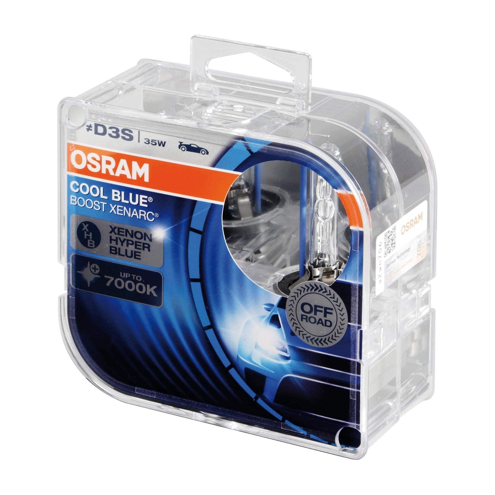 Osram XENARC Cool Blue Boost D3S, HID Headlamp, 66340CBB-HCB, Hyper Blue Light,