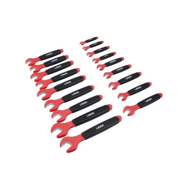 Laser Insulated Open Ended Spanner Set 18pc 8558