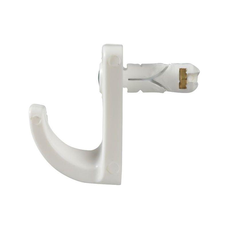 Plasplugs White Single Hollow Door Hook Pack of 1