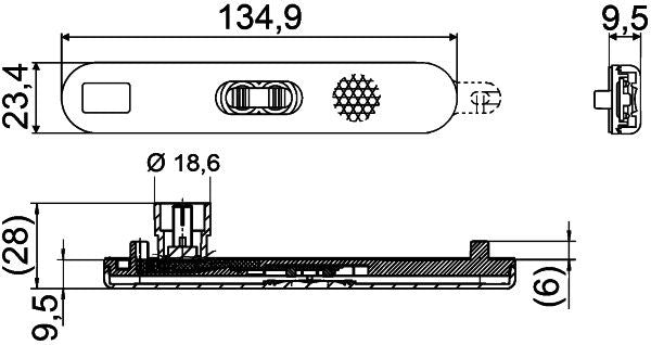 Hella Side Marker Light Wide High 2PS 009 226-077