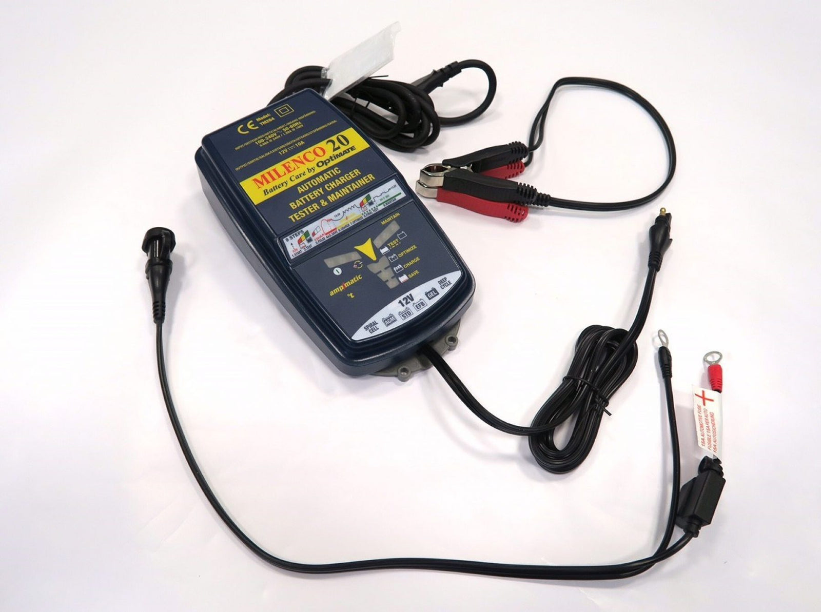Milenco OptiMate 20 – 12V Smart Battery Charger, Maintainer & Power Supply