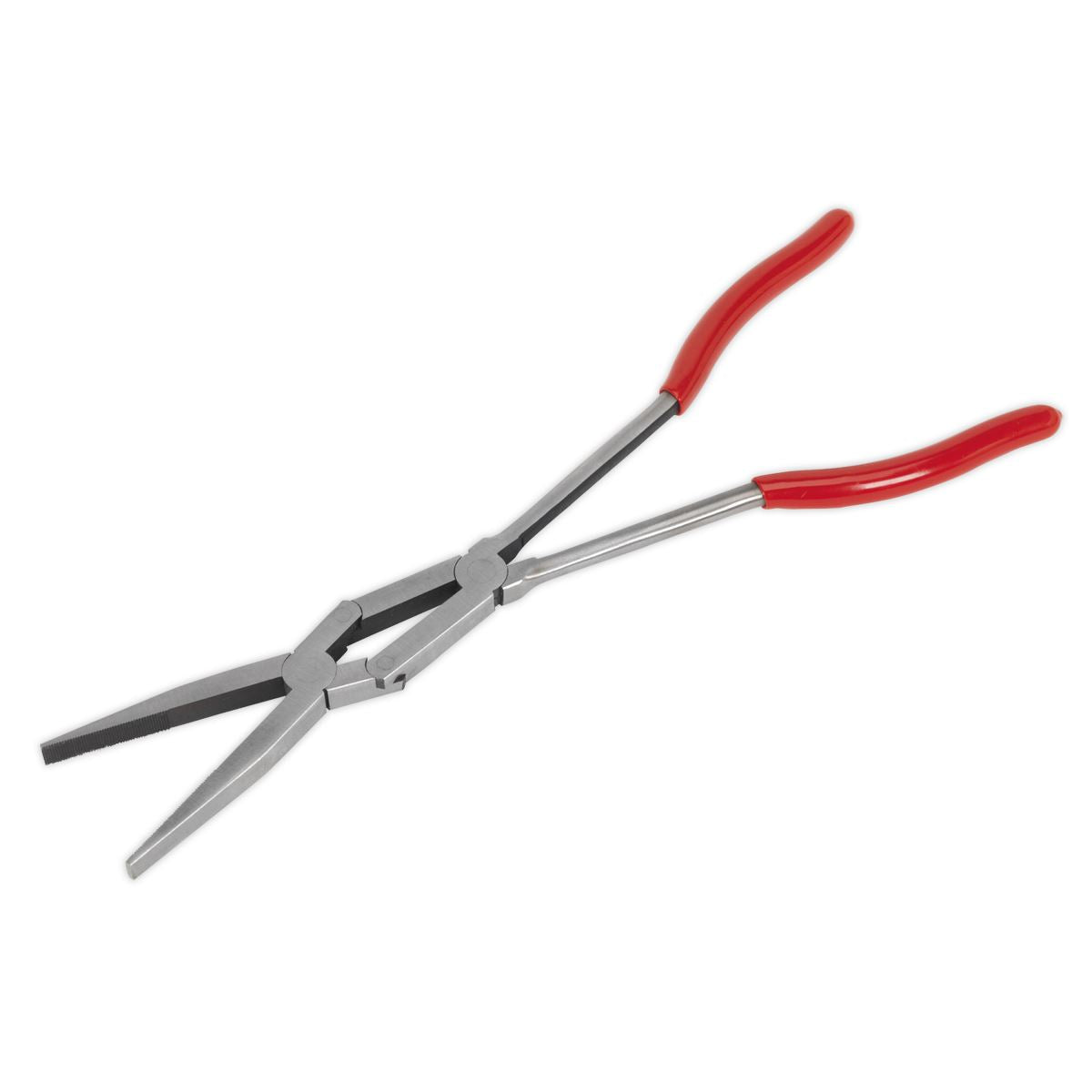 Sealey Premier 335mm Double Joint Long Reach Flat Nose Pliers Engine Bay