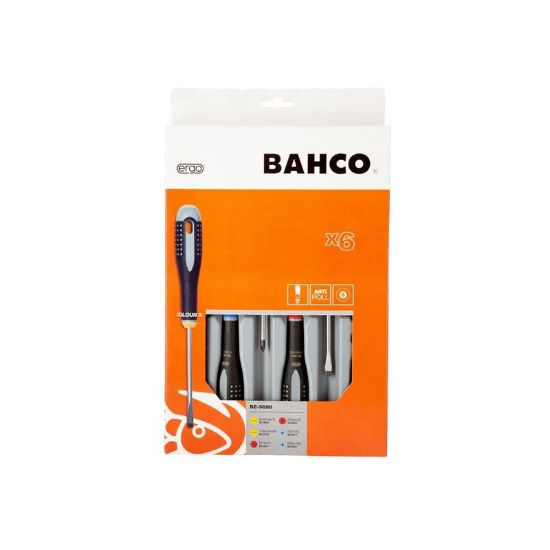 Bahco BE-9886 ERGO™ Screwdriver Set, 6 Piece