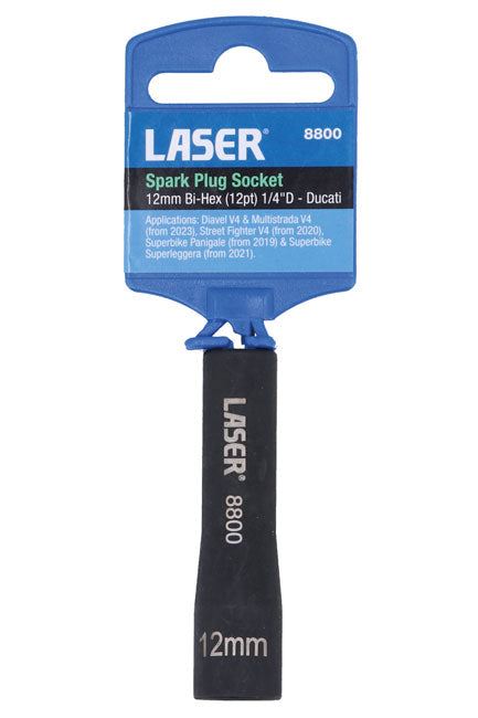 Laser Spark Plug Socket - 12mm Bi-Hex (12pt) Ducati