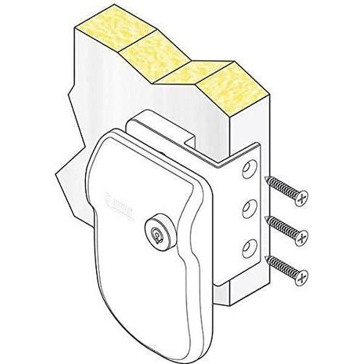 Fiamma Safe Door Frame White Security Lock Caravan Motorhome 08022-01-
