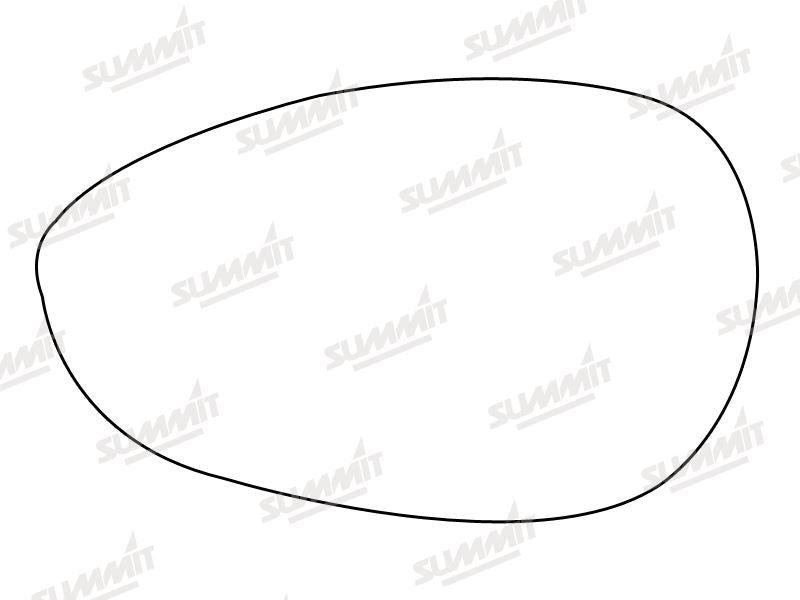 Summit Stick-On Standard Mirror Glass fits Fiat 500 Punto 05 on LHS