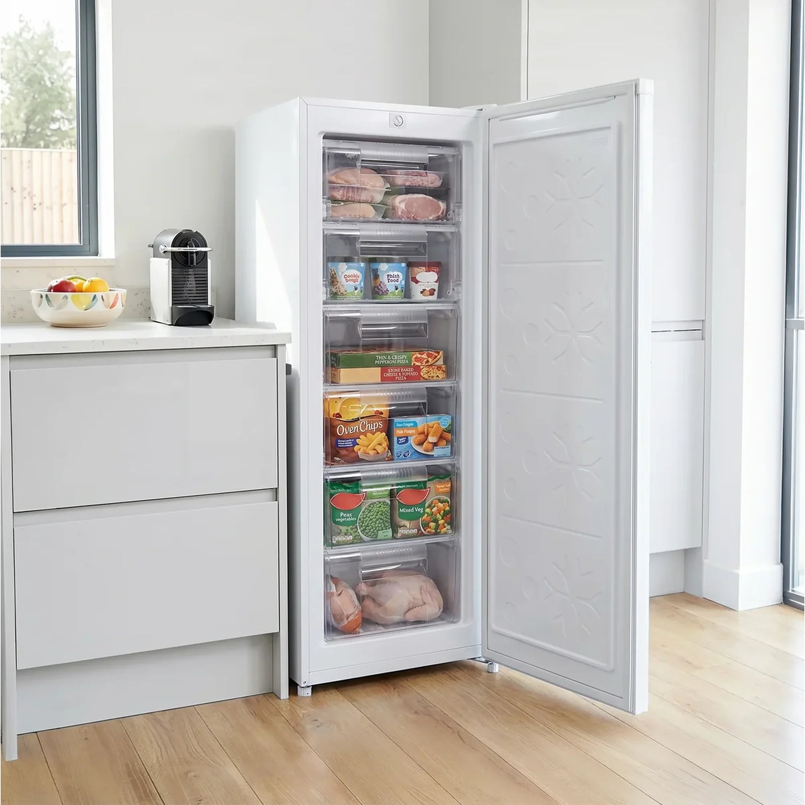 Sealey Freestanding Tall Freezer 177L Capacity White
