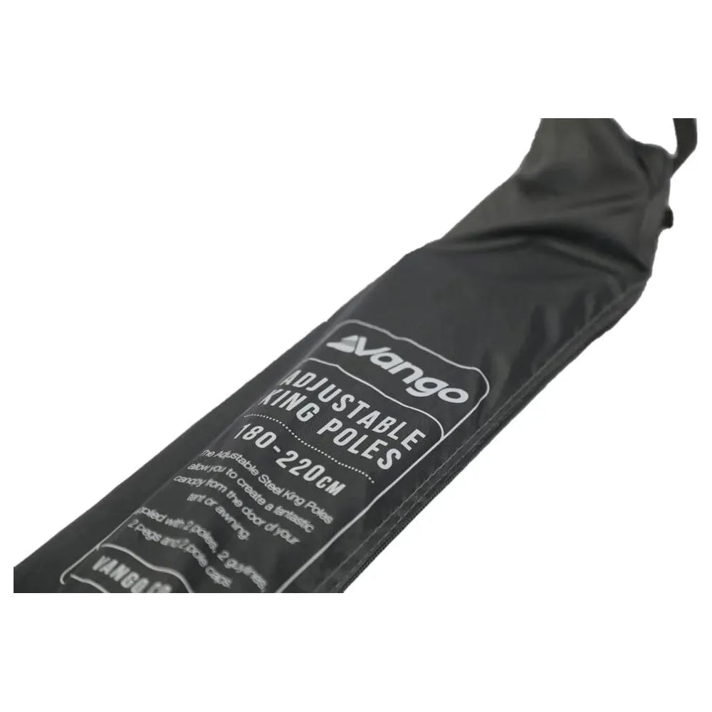 Vango Adjustable Steel King Poles 180-220cm - Black