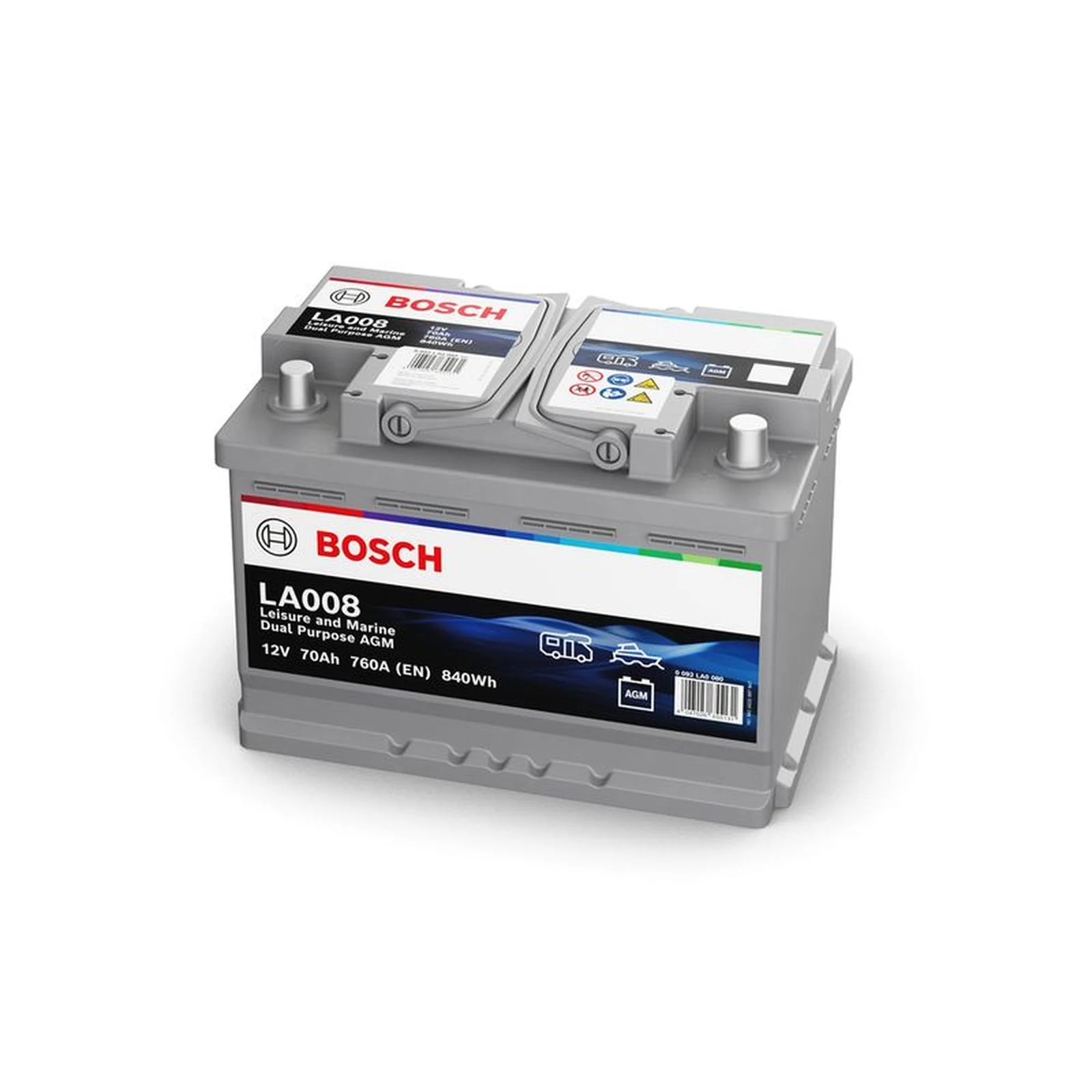 Bosch Batteries LA008 Bosch LA - AGM Battery 0 092 LA0 080