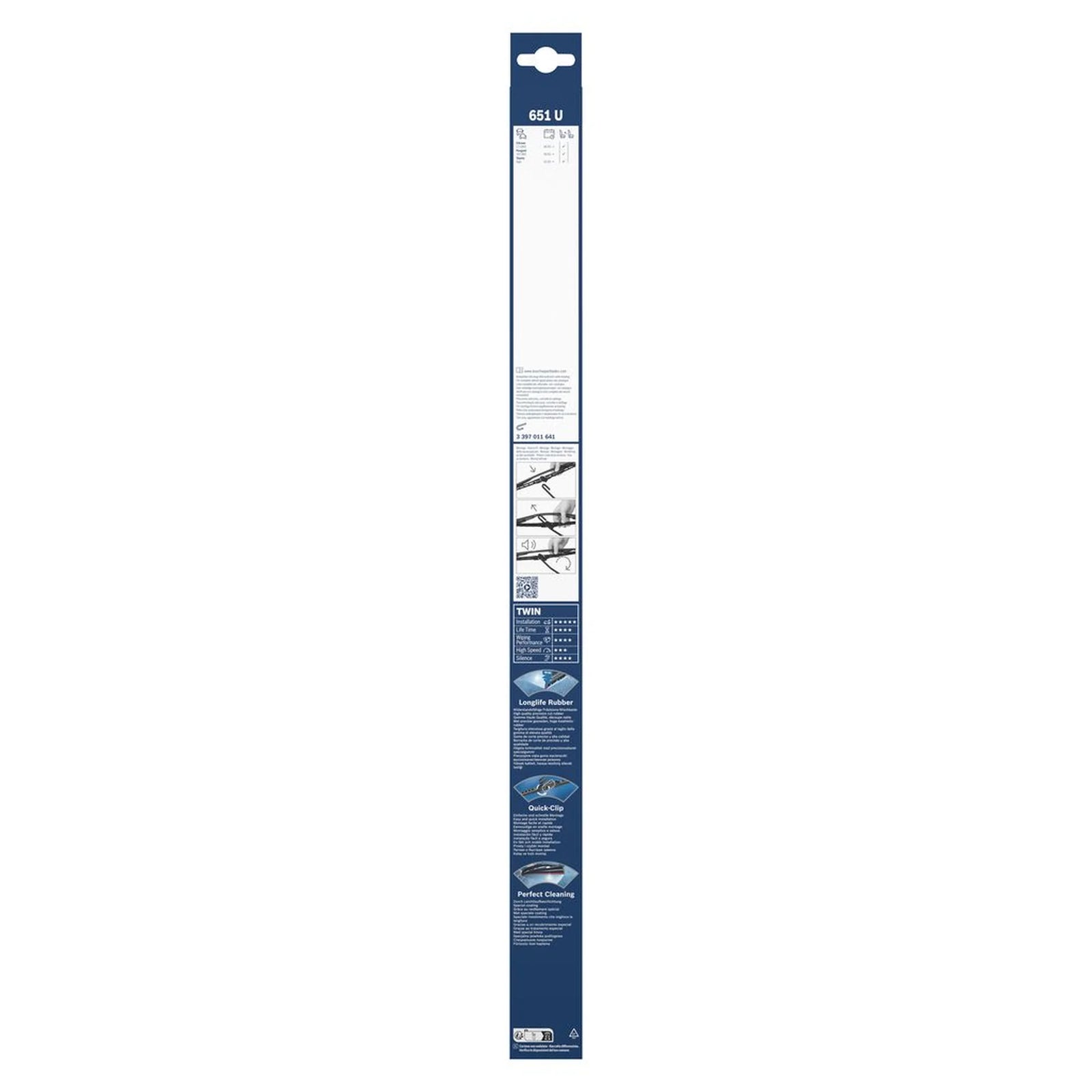 Bosch Eco Wiper Blade 650mm — 651U fits Citroën C1 2005-2014 1.0 1.4